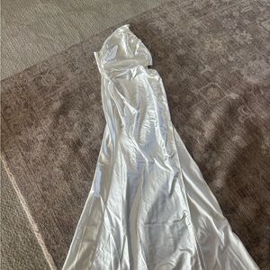 Elegant White Satin Gown